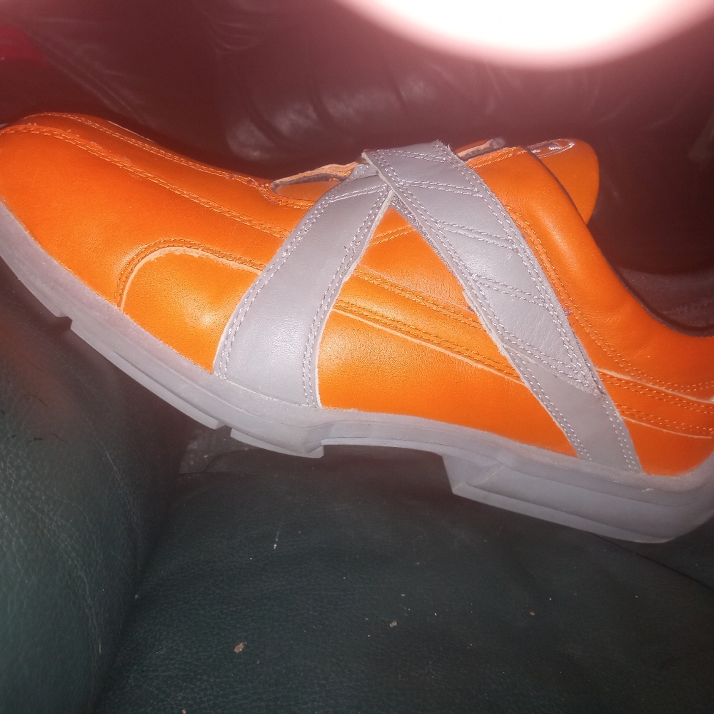 JOHN FLUEVOG Future Angel Orange & White Sneakers Modern Design NEW - Picture 8 of 10